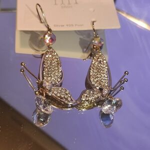 Elegant Silver Crystal Earrings
